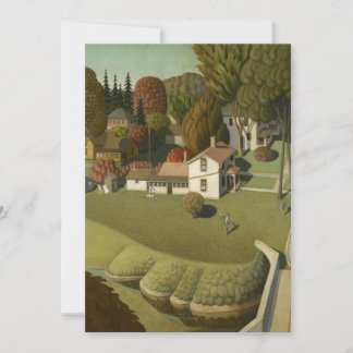 Grant Wood - Der Geburtsort von Herbert Hoover Einladung