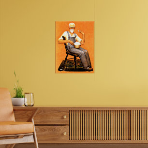 Grant Wood - Großvater isst Popcorn Poster