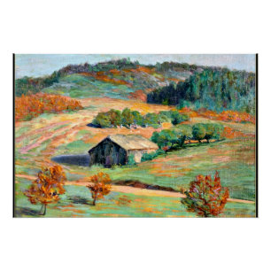 Grant Wood - Landschaft im Frühfall Poster