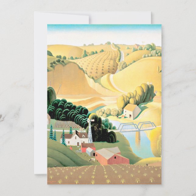 Grant Wood - Stone City, Iowa Karte (Vorderseite)