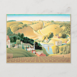 Grant Wood - Stone City, Iowa Postkarte