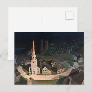 Grant Wood's The Midnight Ride of Paul Revere Postkarte
