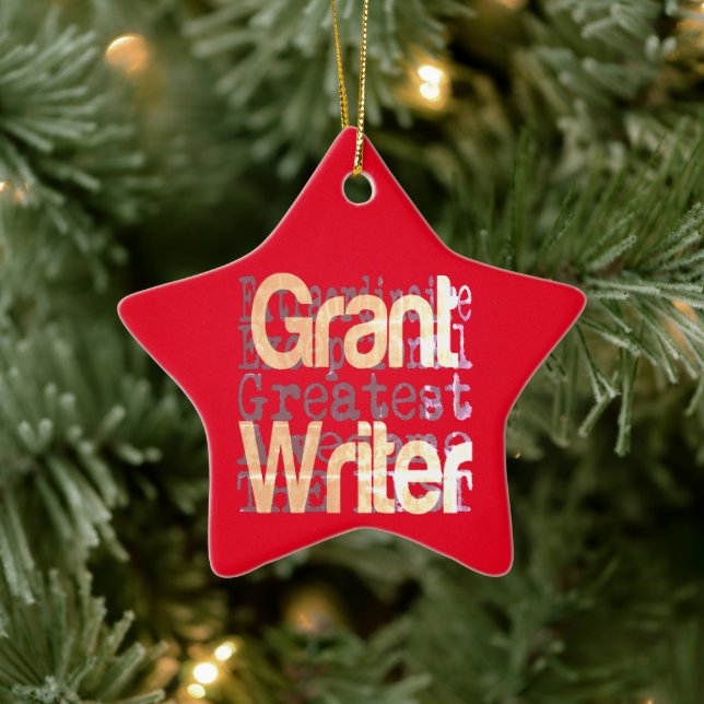 Grant Writer Außerordentliche Keramik Ornament (Baum)