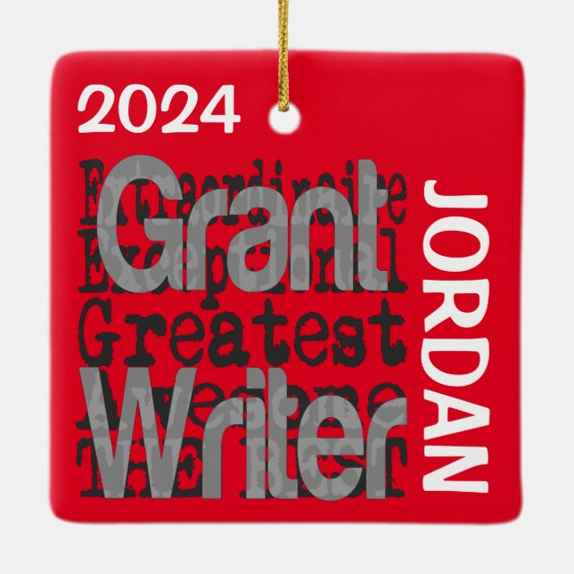 Grant Writer Extraordinaire CUSTOM Keramikornament (Rückseite)