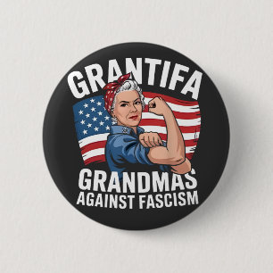 Grantifa Oma gegen Faschismus Kein König USA  Button