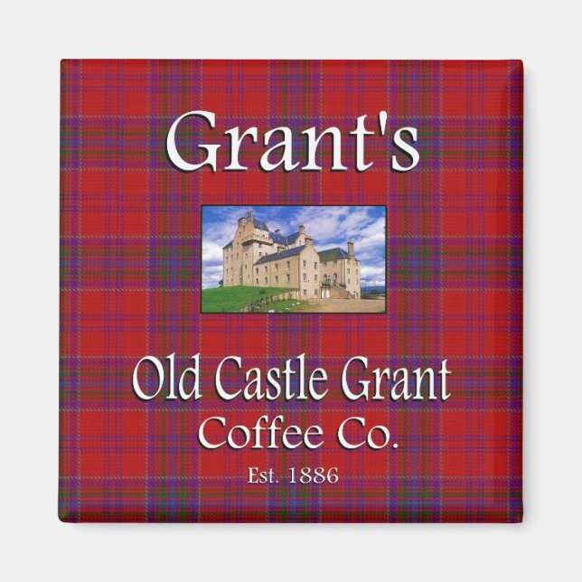Grant's Old Castle Grant Coffee Co. Magnet (Vorne)