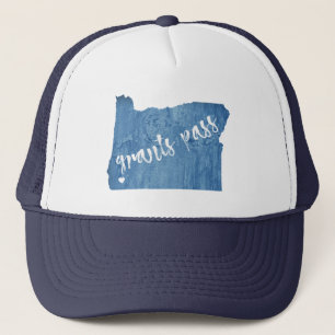 Grants Pass Oregon Wood Grain Truckerkappe