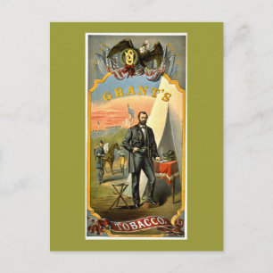 Grants-Tabakwerbung vintage 1874 Postkarte