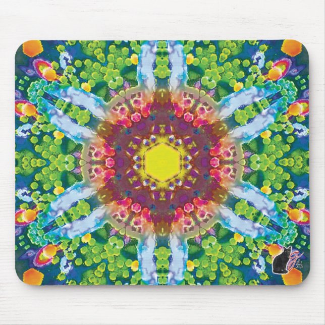 Granular Kaleidoscope Mouse Pad Mousepad (Vorne)