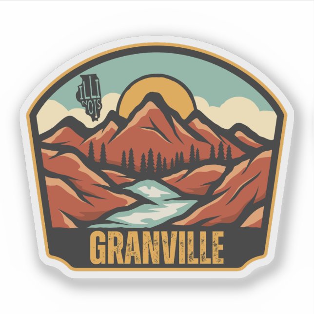Granville, Illinois Aufkleber (Vorderseite)