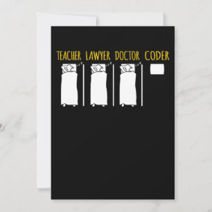 Grap des IT-Coding-Programmierers für PCs Dankeskarte