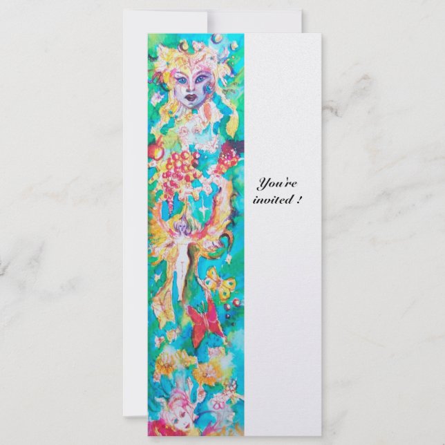 GRAPE FAIRE TALE 5 Metallisches Eis Einladung (Vorderseite)