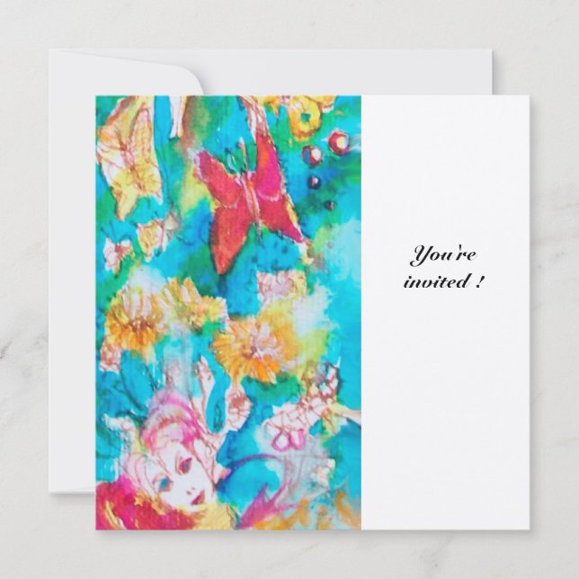 GRAPE FAIRY TALE 2 Metallisches Gold Einladung (Vorderseite)