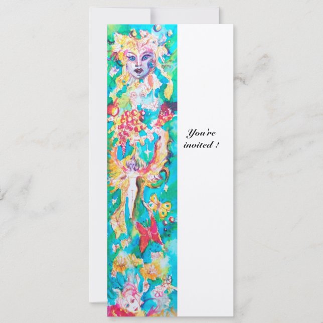 GRAPE FAIRY TALE 8 Metallisches Gold Einladung (Vorderseite)