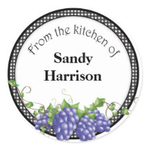 Grape Jelly Jar Stickers