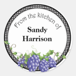 Grape Jelly Jar Stickers