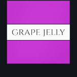 GRAPE JELLY Text Fun Helle Lila Streifen Leinwanddruck<br><div class="desc">Dieses lustige Küchentisch-Design zeichnet sich durch GRAPE JELLY-Text in einem breiten weißen,  horizontalen Mittelstreifen vor einem hellen lila Hintergrund aus. Der Text kann personalisiert sein.</div>