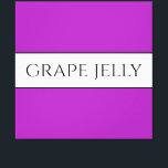 GRAPE JELLY Text Fun Helle Lila Streifen Leinwanddruck<br><div class="desc">Dieses lustige Küchentisch-Design zeichnet sich durch GRAPE JELLY-Text in einem breiten weißen,  horizontalen Mittelstreifen vor einem hellen lila Hintergrund aus. Der Text kann personalisiert sein.</div>
