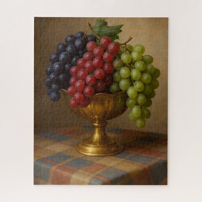 Grape Painting ,Still life Art  Puzzle (Vertikal)