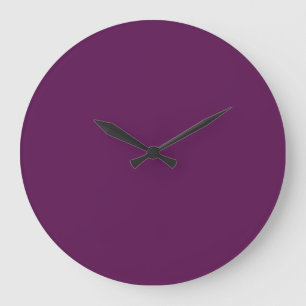 Grape purple (solid color) große wanduhr