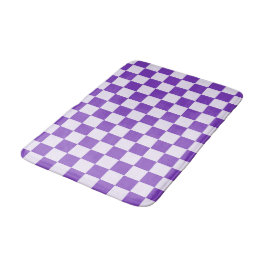 Grape soda checkerboard pattern badematte
