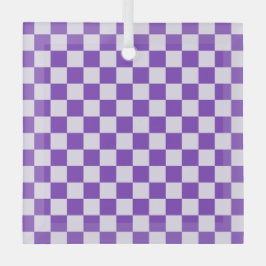 Grape soda checkerboard pattern ornament aus glas