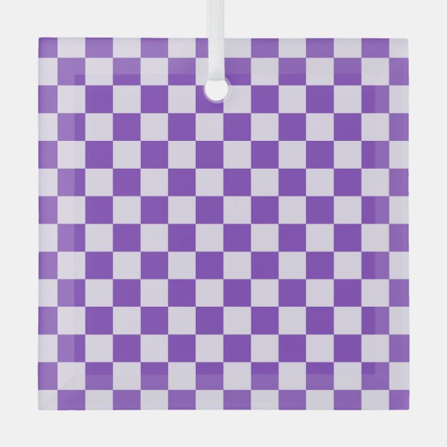 Grape soda checkerboard pattern ornament aus glas (Vorderseite)