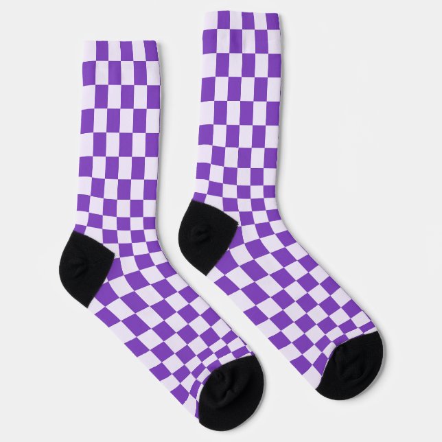 Grape soda checkerboard pattern socken (Rechts)