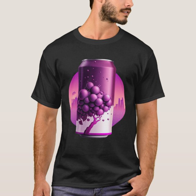 Grape Soda Synthwave 80s Retrowave Aesthetic  1 T-Shirt (Vorderseite)