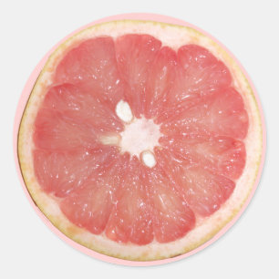 Grapefruit-Aufkleber Runder Aufkleber