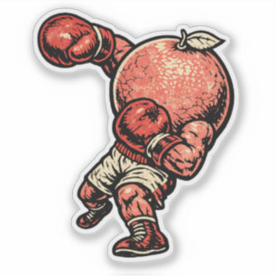 Grapefruit Knockout Puncher — Vintage Retro Boxer  Aufkleber