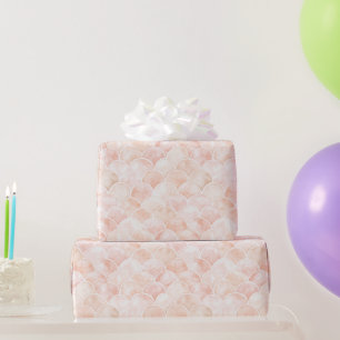 Grapefruit Schimmer Rosa Pfirsich Weiße Schuppen G Geschenkpapier