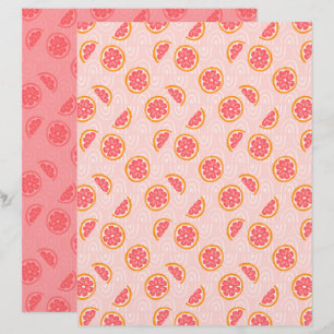Grapefruit-Schrappbuch-Papier