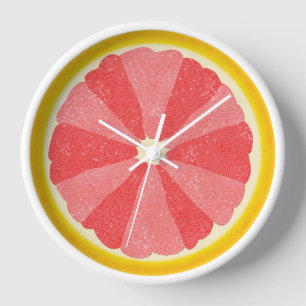 Grapefruit Slice Pop Art Minimalistische Küche Küc Wanduhr