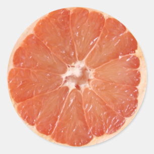Grapefruit Slice Runder Aufkleber