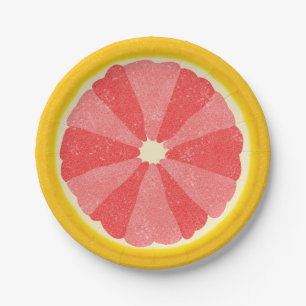 Grapefruit Summer Party Frucht Slice Pappteller