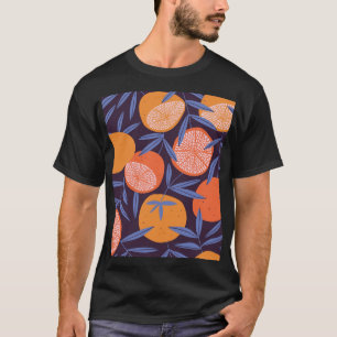 Grapefruit Vintage, Tropisches Fruchtmuster. T-Shirt