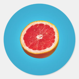 Grapefruithalbe Runder Aufkleber