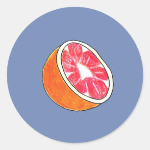 Grapefruitkleber Runder Aufkleber