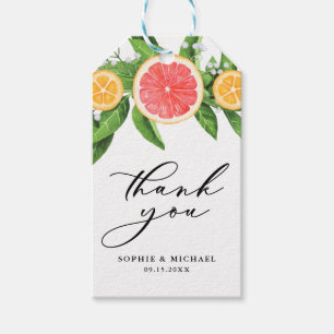 Grapefruits und Orangen Sommer Vielen Dank Geschenkanhänger