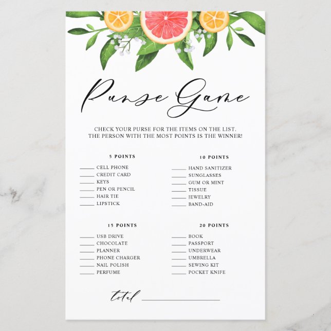 Grapefruits Was ist in deinem Brautparty? (Vorderseite)