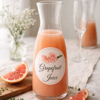 Grapefruitsaft Mimosa Bar Flasche Runder Aufkleber