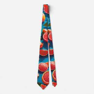 Grapefruitsaft Rainbow Custom Muster Krawatte