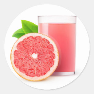 Grapefruitsaft Runder Aufkleber