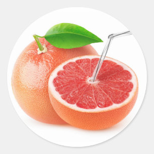 Grapefruitsaft Runder Aufkleber