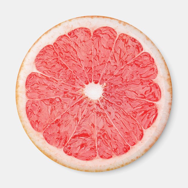 Grapefruitscheibe Magnet (Vorne)