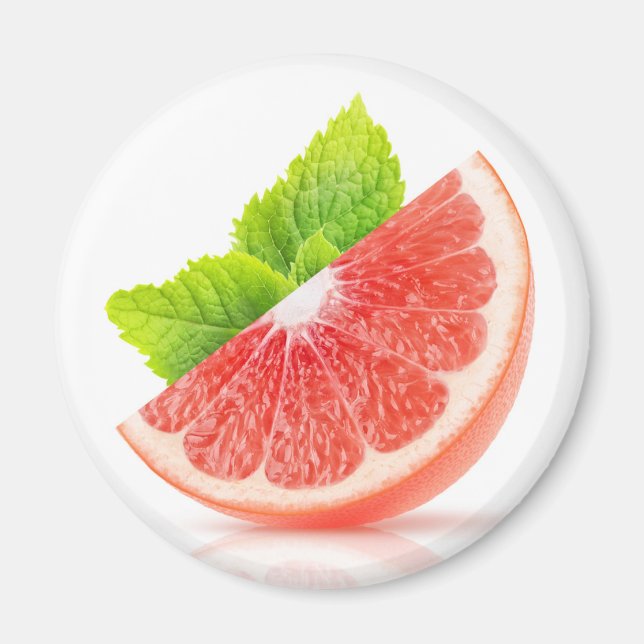 Grapefruitscheibe Magnet (Vorne)