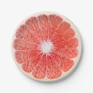 Grapefruitscheibe Pappteller