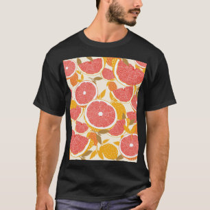 Grapefruitscheiben mit Blätter T-Shirt