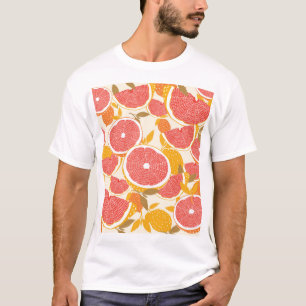 Grapefruitscheiben mit Blättern T-Shirt